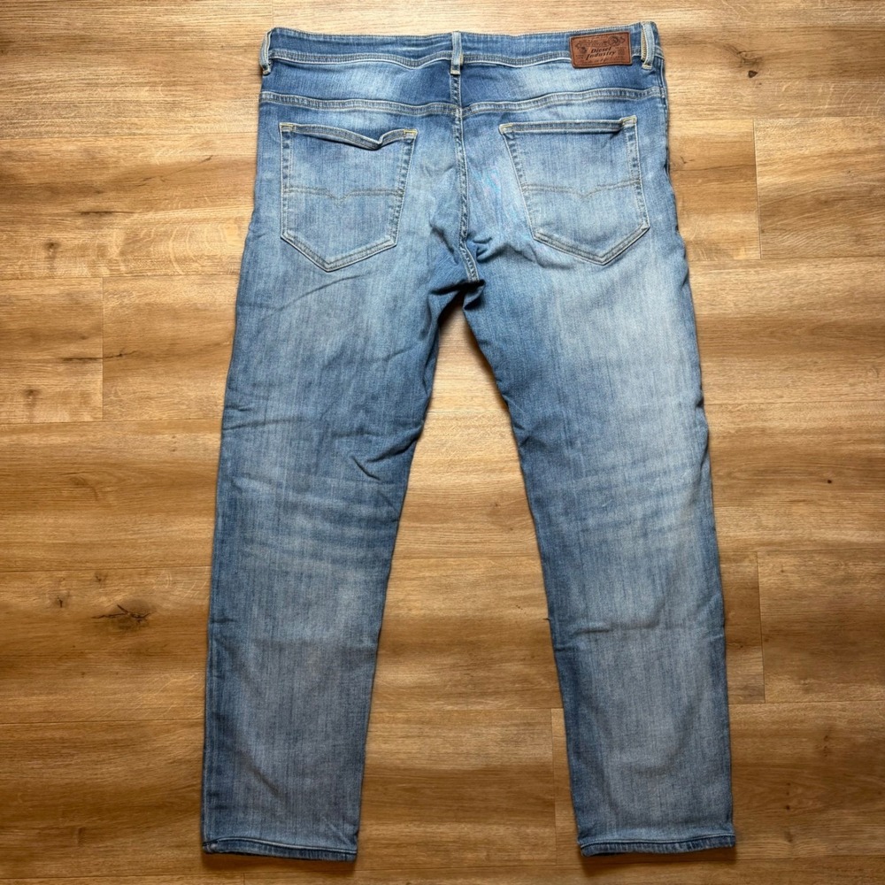 Diesel Thavar-XP Jeans Mens 38x30 Blue Slim Skinny Fit Stretch Distressed Denim - Picture 3 of 15